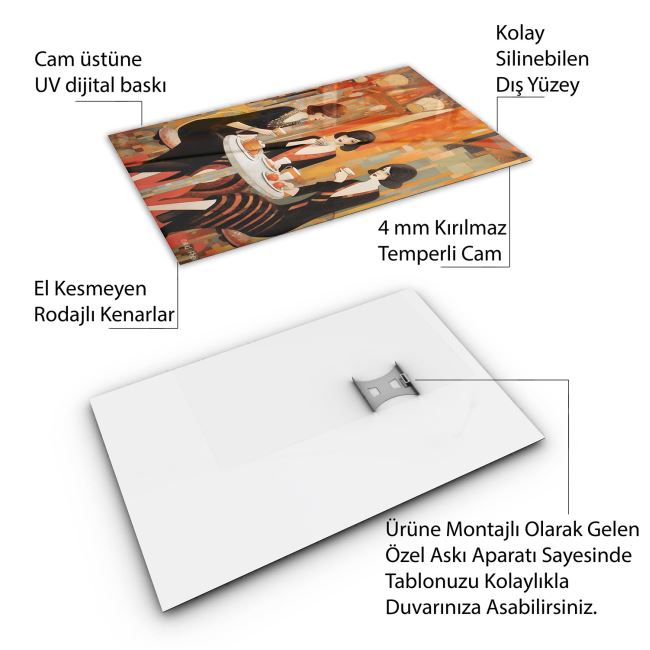 Vintage Cam Tablo - Türkiye Manzaraları - Dikey Motif 01-003 30 x 45