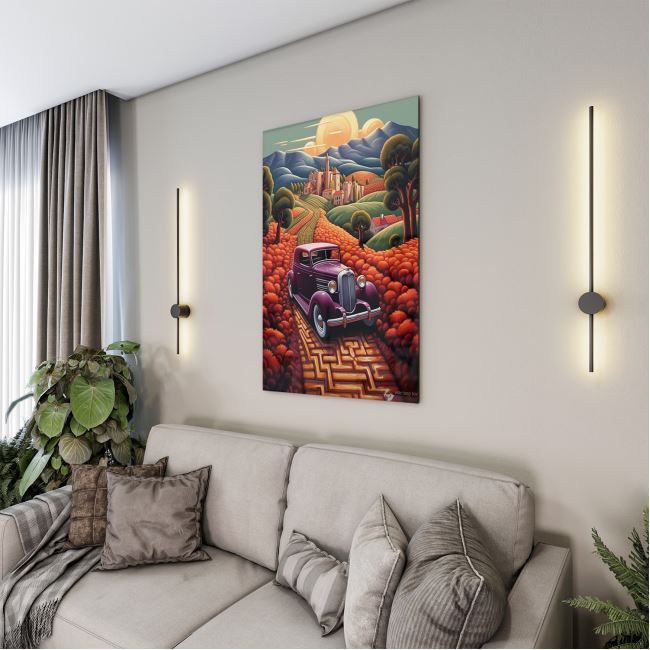 Vintage Cam Tablo - Türkiye Manzaraları - Dikey Motif 01-004 30 x 45