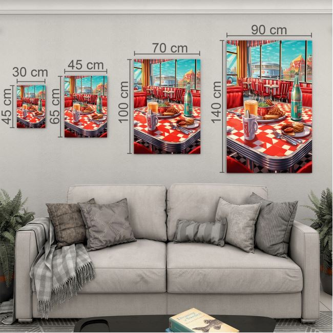 Vintage Cam Tablo - Türkiye Manzaraları - Dikey Motif 01-005 30 x 45