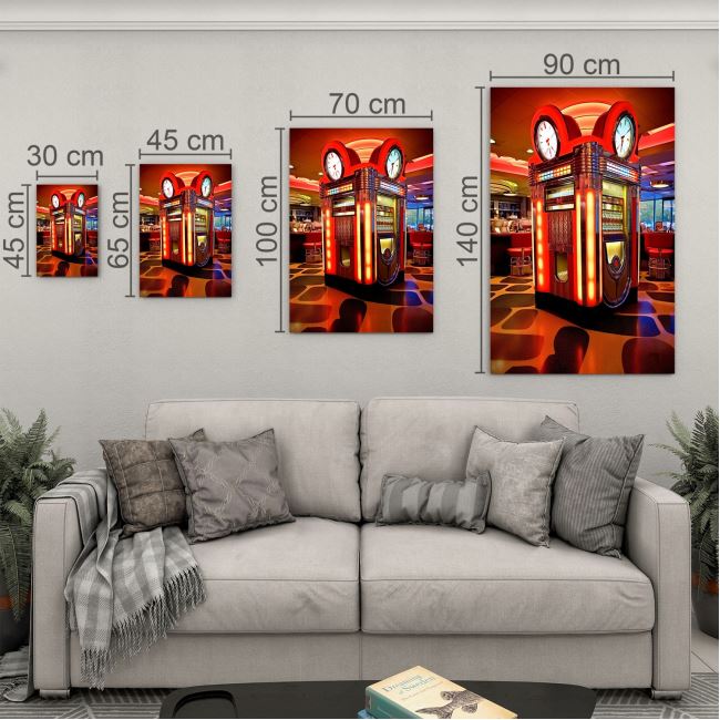Vintage Cam Tablo - Türkiye Manzaraları - Dikey Motif 01-006 30 x 45