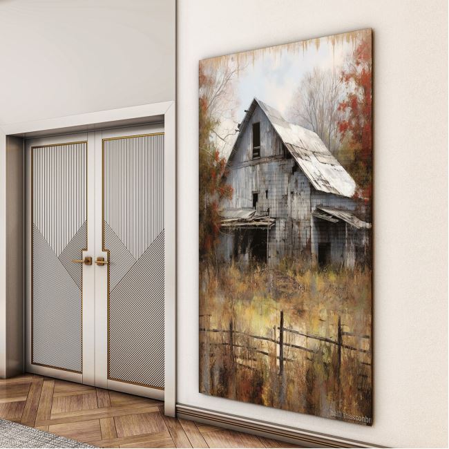 Vintage Cam Tablo - Türkiye Manzaraları - Dikey Motif 01-007 30 x 45