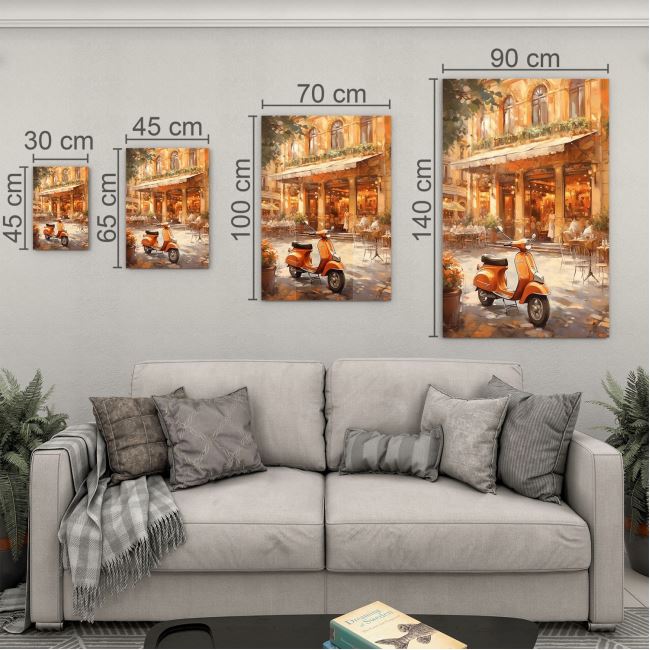 Vintage Cam Tablo - Türkiye Manzaraları - Dikey Motif 01-010 70 x 100