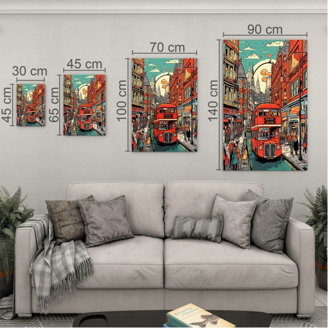 Vintage Cam Tablo - Türkiye Manzaraları - Dikey Motif 01-011 30 x 45