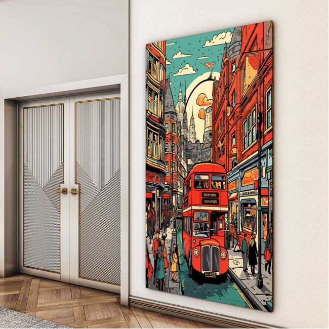 Vintage Cam Tablo - Türkiye Manzaraları - Dikey Motif 01-011 30 x 45