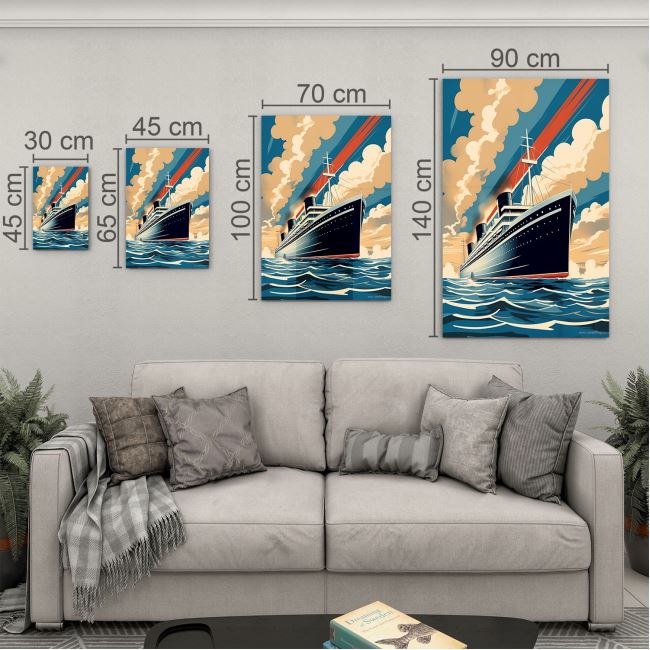 Vintage Cam Tablo - Türkiye Manzaraları - Dikey Motif 01-012 30 x 45
