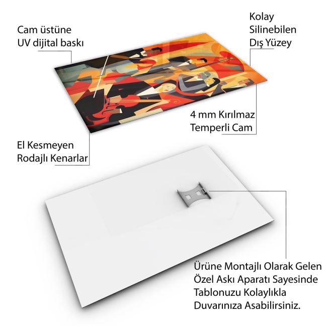 Vintage Cam Tablo - Türkiye Manzaraları - Dikey Motif 01-017 30 x 45