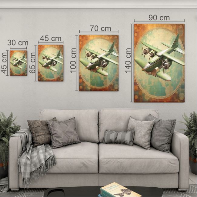 Vintage Cam Tablo - Türkiye Manzaraları - Dikey Motif 01-018 30 x 45