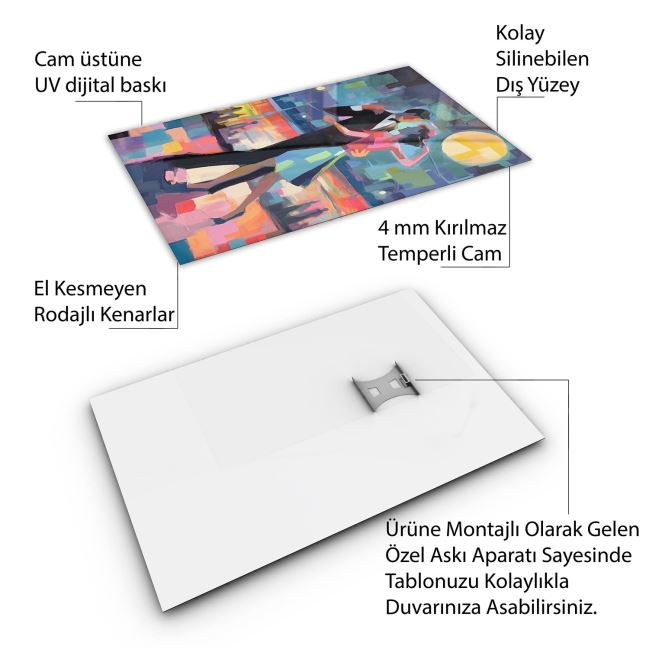 Vintage Cam Tablo - Türkiye Manzaraları - Dikey Motif 01-020 30 x 45