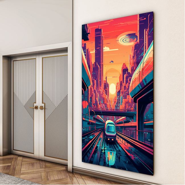 Vintage Cam Tablo - Türkiye Manzaraları - Dikey Motif 01-028 30 x 45