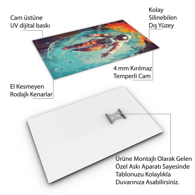Vintage Cam Tablo - Türkiye Manzaraları - Dikey Motif 01-033 70 x 100