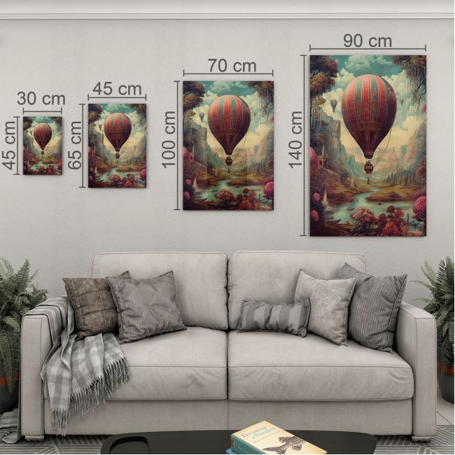 Vintage Cam Tablo - Türkiye Manzaraları - Dikey Motif 01-038 30 x 45