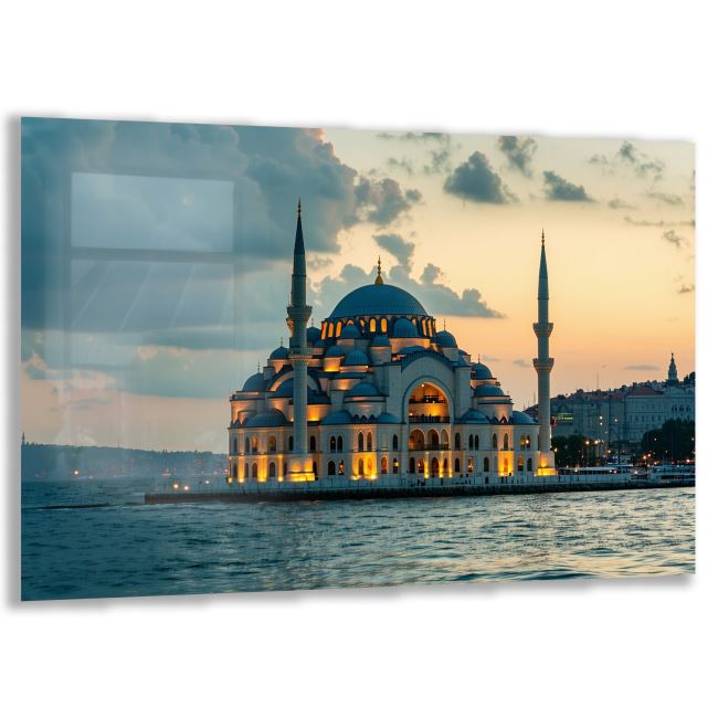 Doğa Manzaralı Cam Tablo - İstanbul - Yatay Motif 02-009 