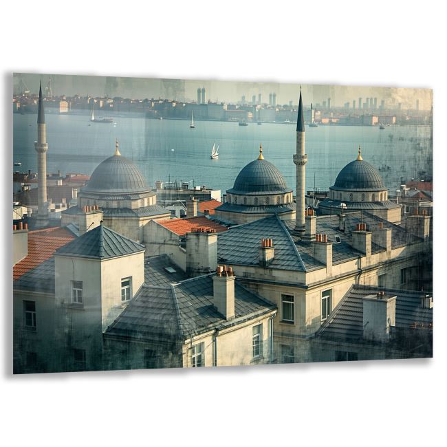 Doğa Manzaralı Cam Tablo - İstanbul - Yatay Motif 02-010 
