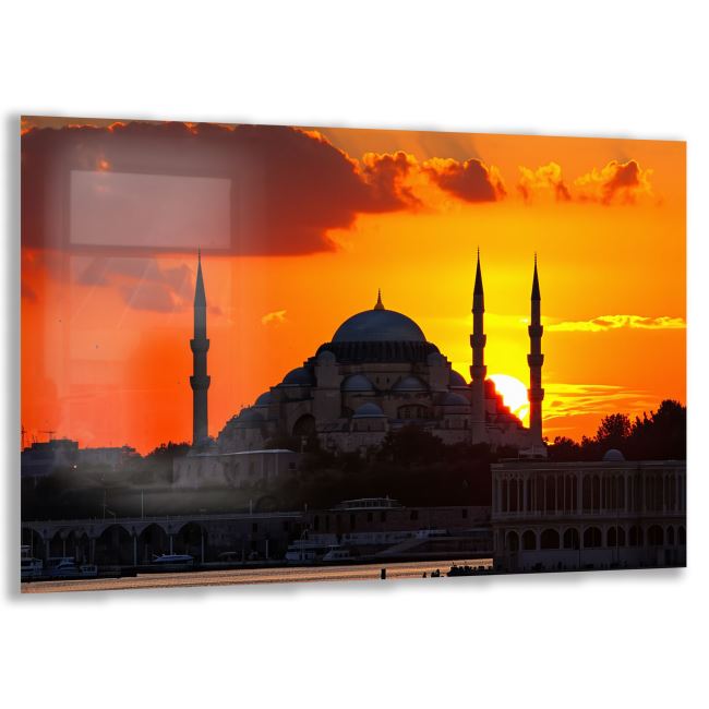Doğa Manzaralı Cam Tablo - İstanbul - Yatay Motif 02-016 