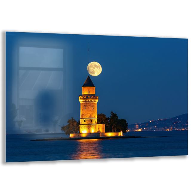Doğa Manzaralı Cam Tablo - İstanbul - Yatay Motif 02-022 