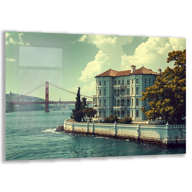 Doğa Manzaralı Cam Tablo - İstanbul - Yatay Motif 02-025 