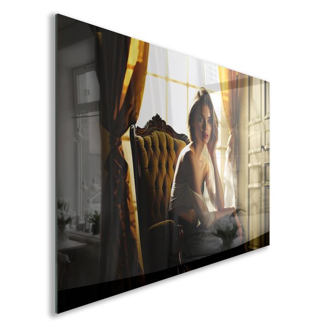 İnsan Cam Tablo - Güzel Kadınlar - Yatay Motif 03-008 