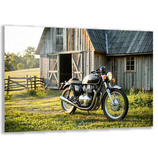 Araçlar Cam Tablo - Motosikletler - Yatay Motif 04-002 