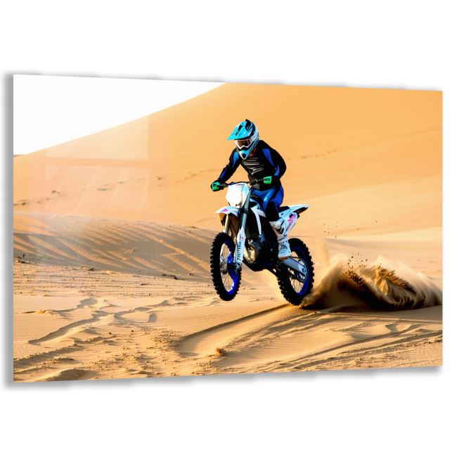Araçlar Cam Tablo - Motosikletler - Yatay Motif 04-007 