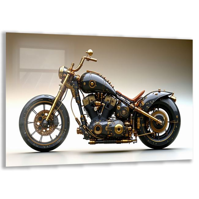 Araçlar Cam Tablo - Motosikletler - Yatay Motif 04-008 