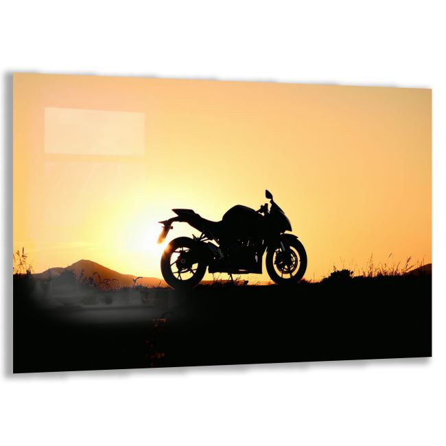 Araçlar Cam Tablo - Motosikletler - Yatay Motif 04-009 
