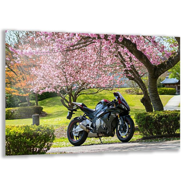 Araçlar Cam Tablo - Motosikletler - Yatay Motif 04-011 