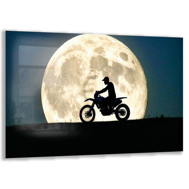 Araçlar Cam Tablo - Motosikletler - Yatay Motif 04-021 