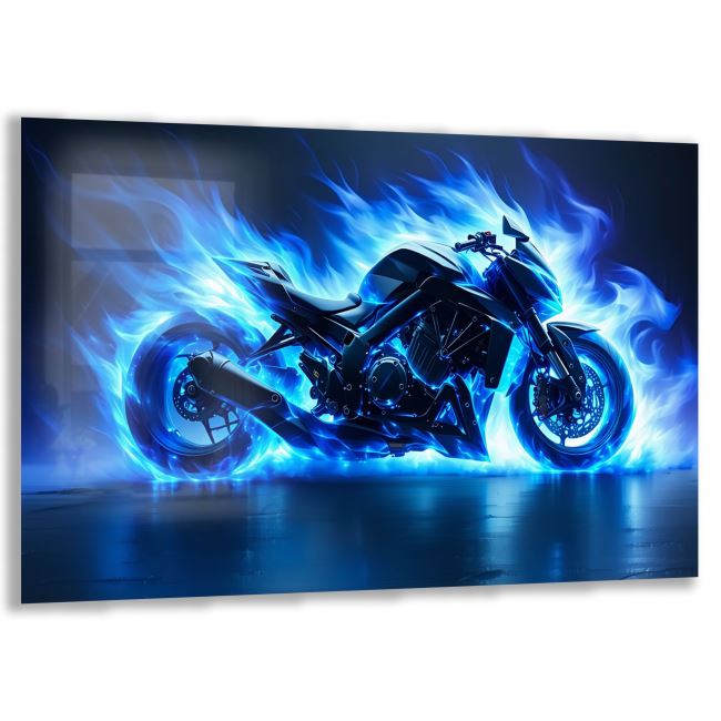 Araçlar Cam Tablo - Motosikletler - Yatay Motif 04-022 