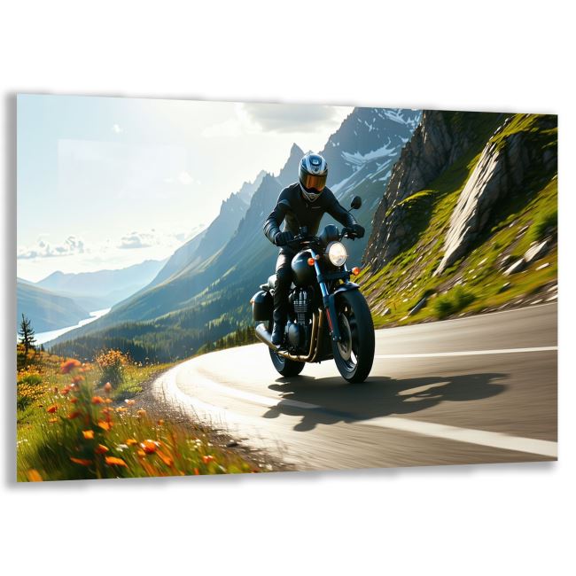 Araçlar Cam Tablo - Motosikletler - Yatay Motif 04-026 