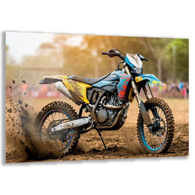 Araçlar Cam Tablo - Motosikletler - Yatay Motif 04-030 