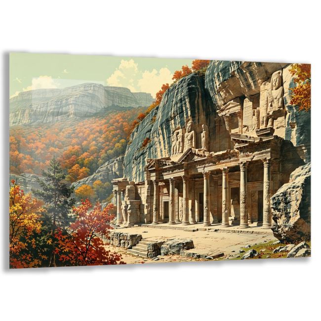 Doğa Manzaralı Cam Tablo - Anadolu - Yatay Motif 03-013 