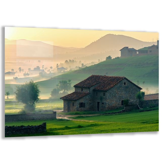 Doğa Manzaralı Cam Tablo - Anadolu - Yatay Motif 03-091 
